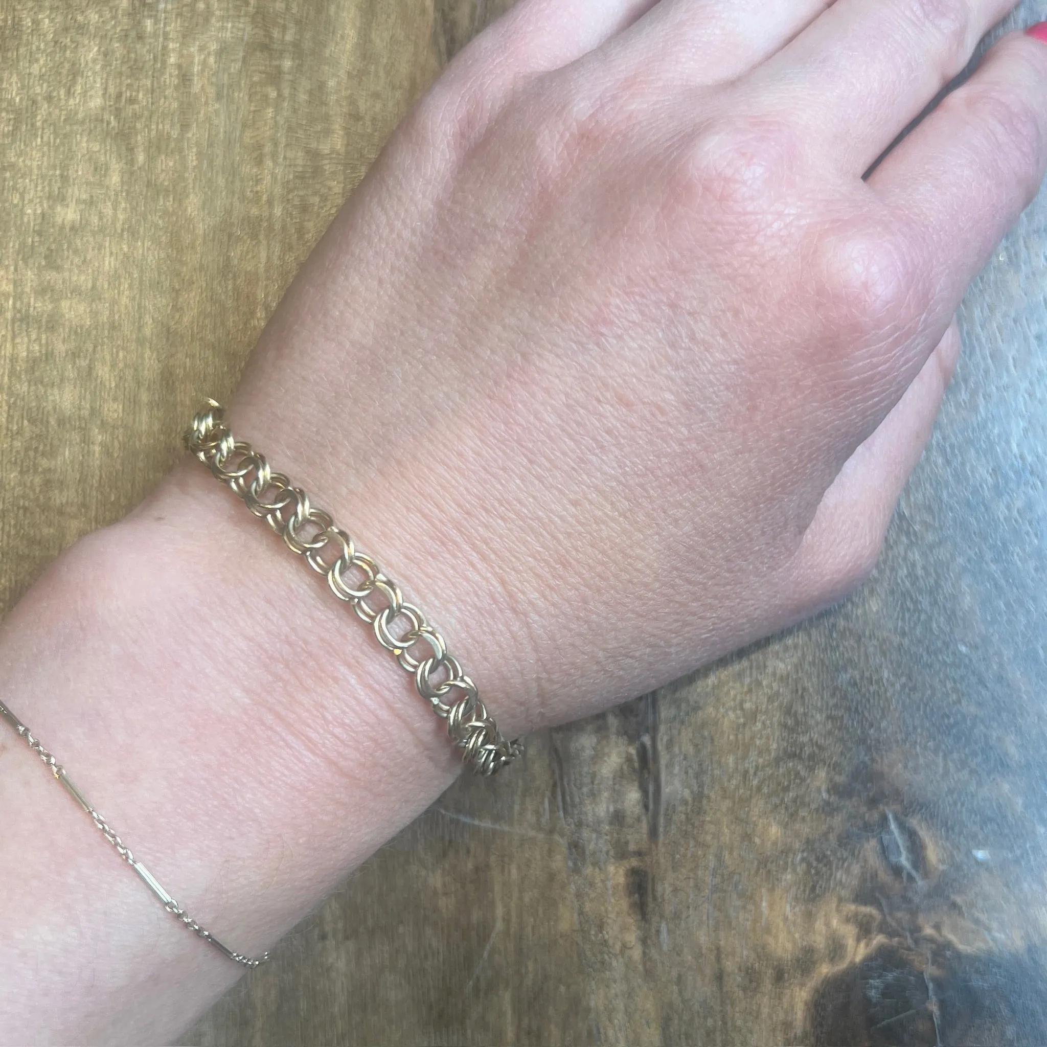 Mid-Century 14k Gold Charm Bracelet