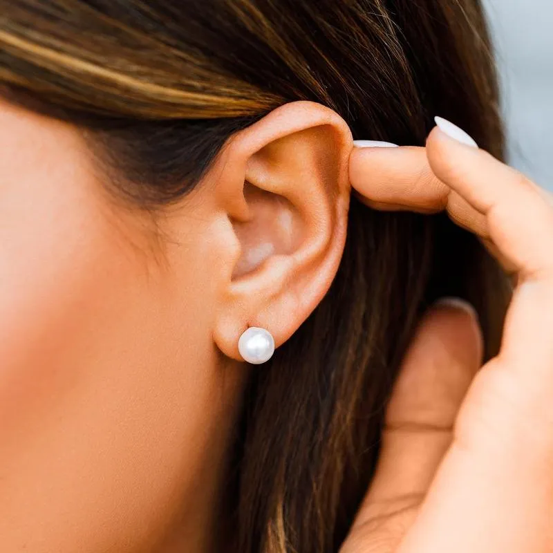 PEARL & HEART DOUBLE SIDED STUD EARRING | PURA VIDA