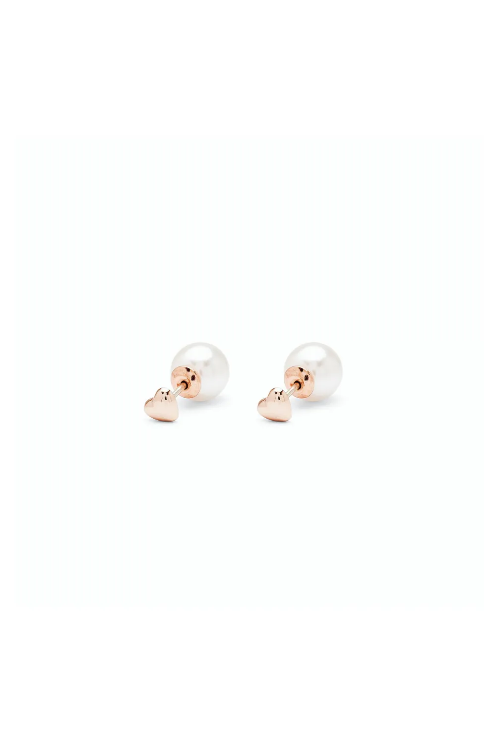 PEARL & HEART DOUBLE SIDED STUD EARRING | PURA VIDA