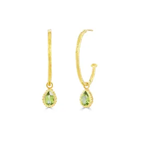 Peridot Midi Hoop Earrings