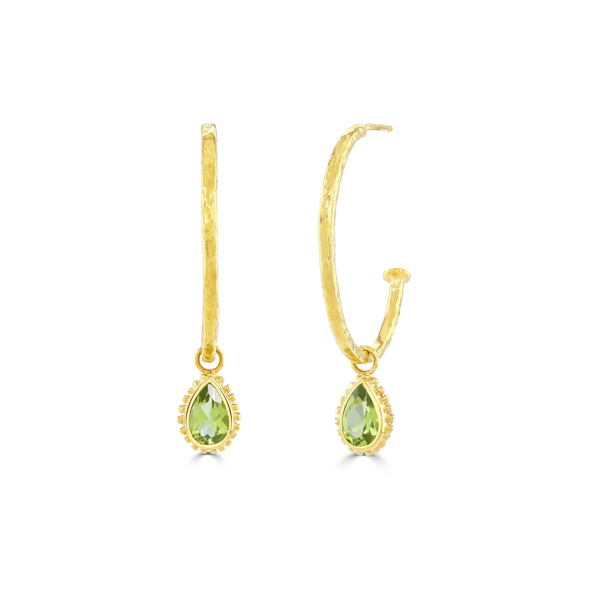 Peridot Midi Hoop Earrings