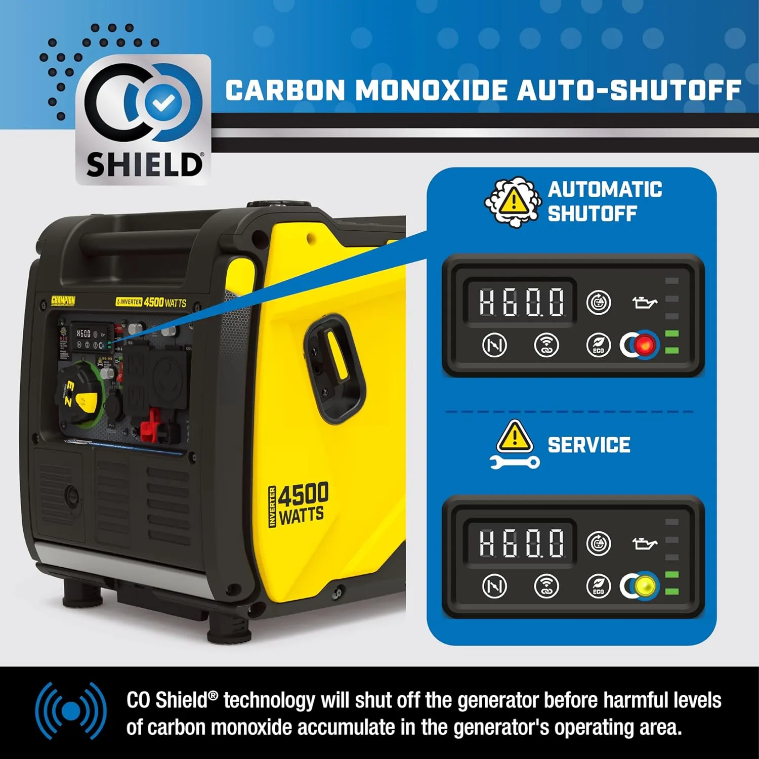 Power Equipment Wireless Remote Start Inverter Generator with Quiet Technology and CO Shield