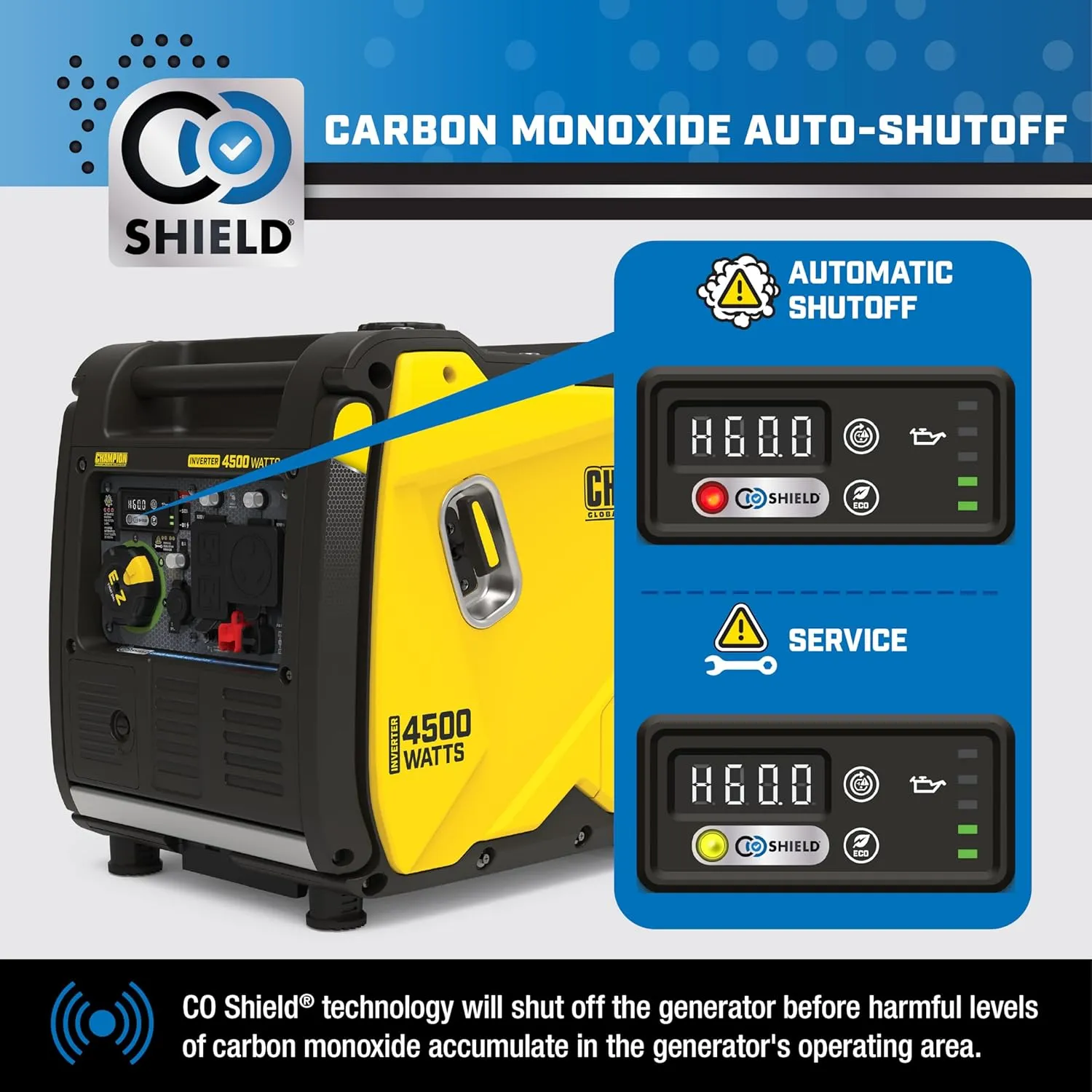 Power Equipment Wireless Remote Start Inverter Generator with Quiet Technology and CO Shield