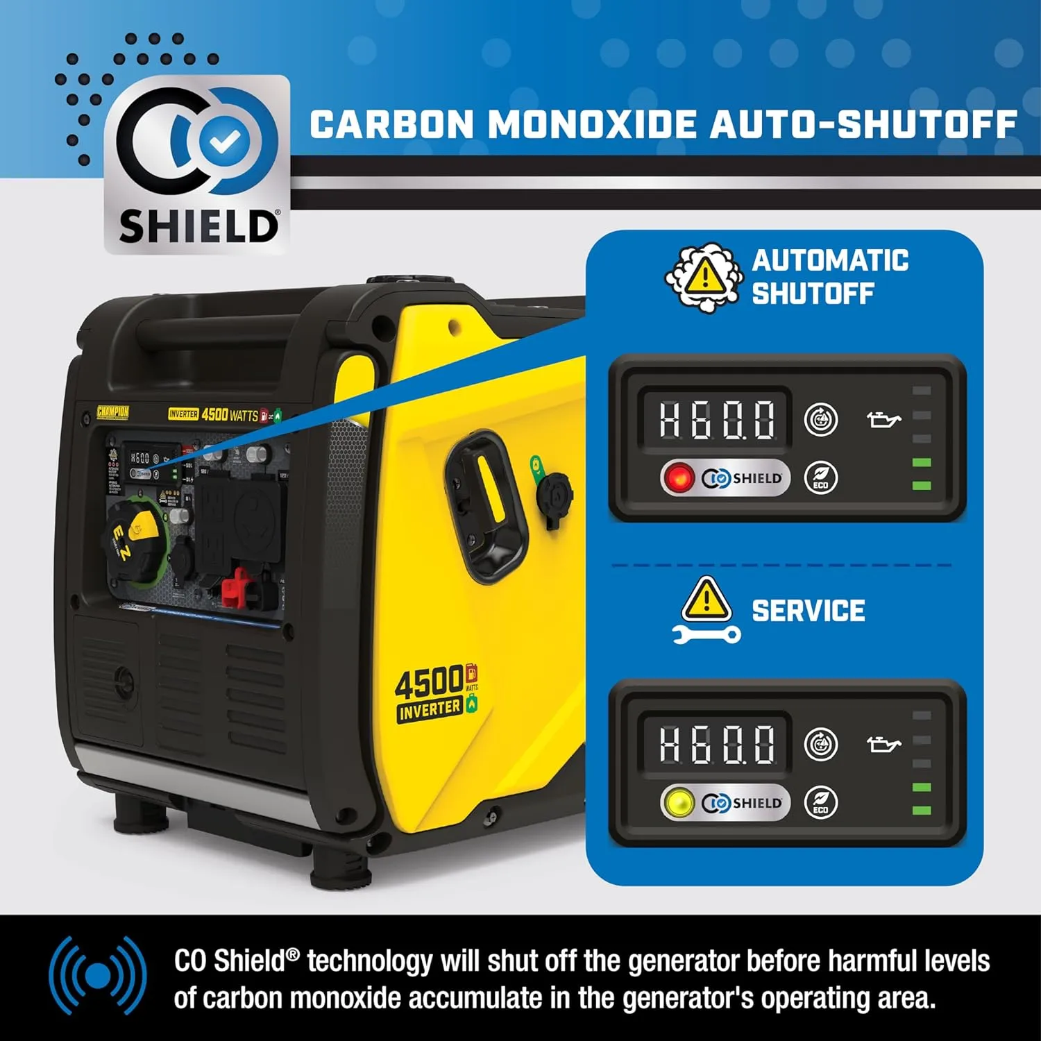 Power Equipment Wireless Remote Start Inverter Generator with Quiet Technology and CO Shield