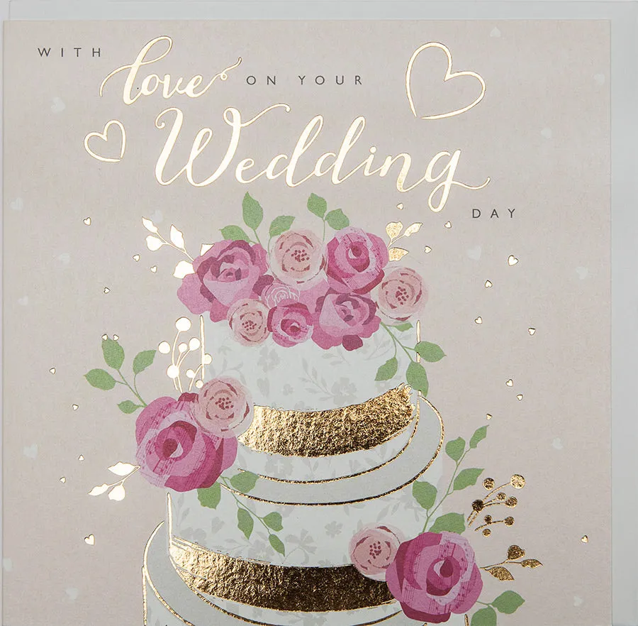 "With Love on Your Wedding Day" Greeting Card