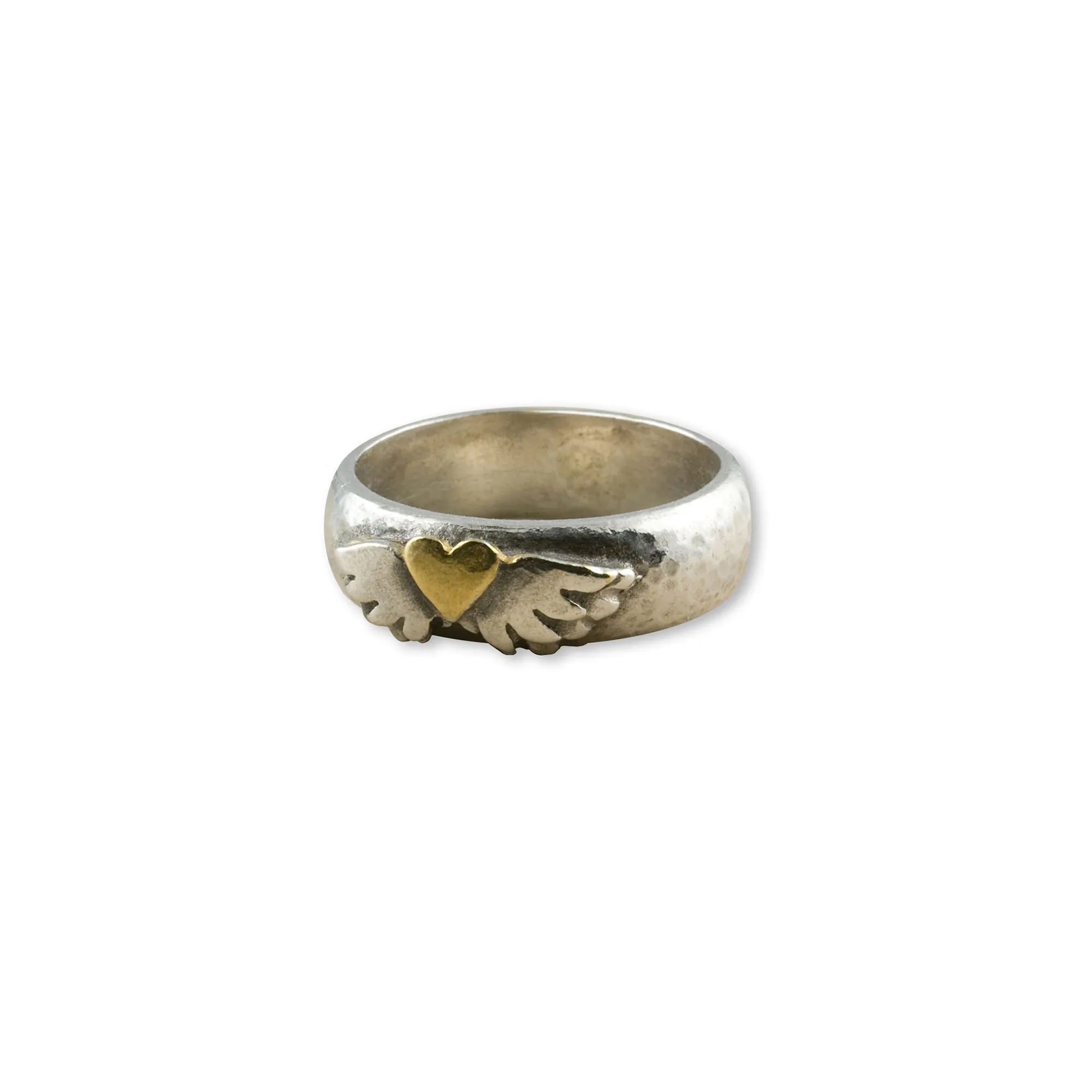 Roman Winged Heart Ring