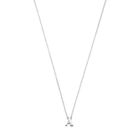 Saint Germain Chloé 14 karat white gold initial collier with letter