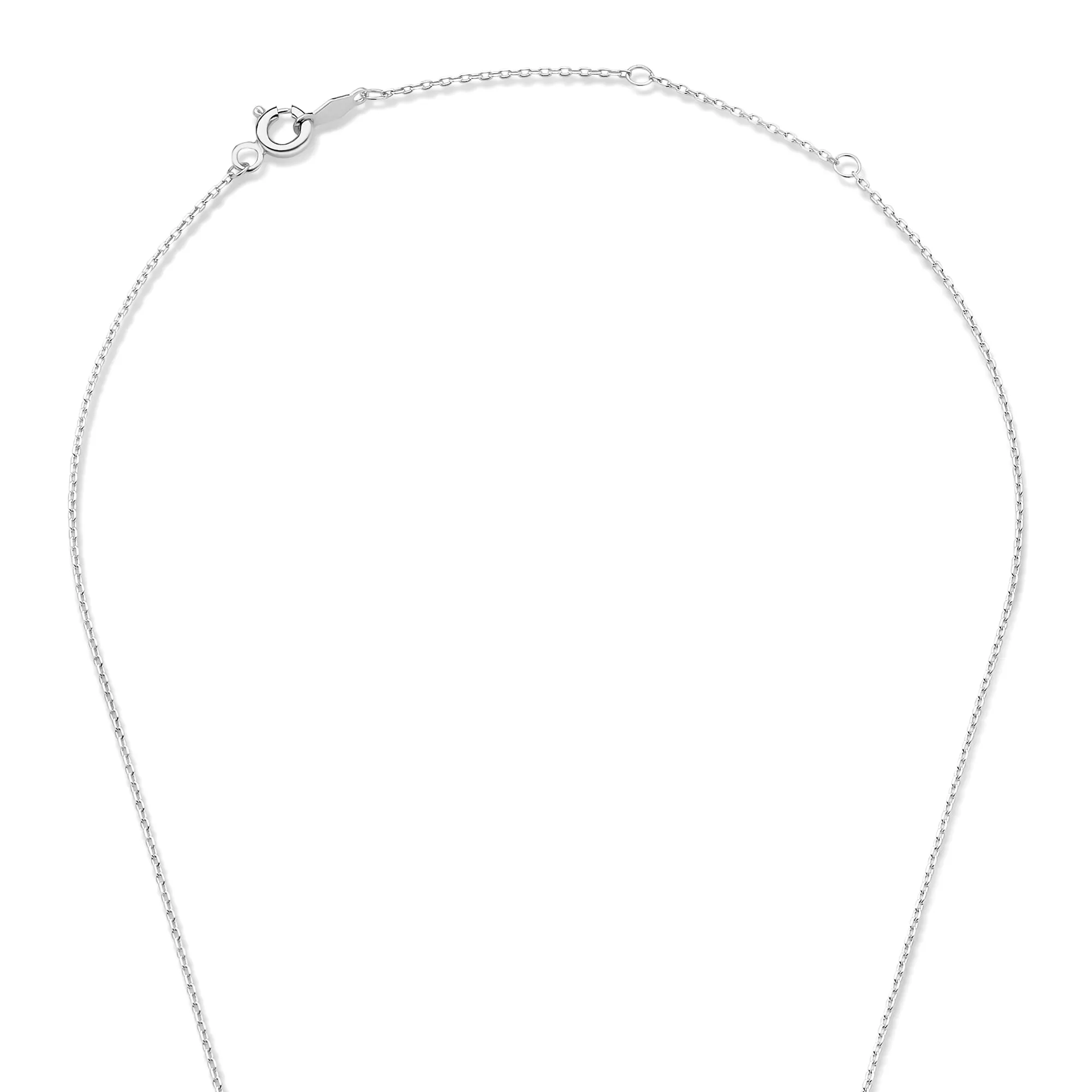 Saint Germain Chloé 14 karat white gold initial collier with letter