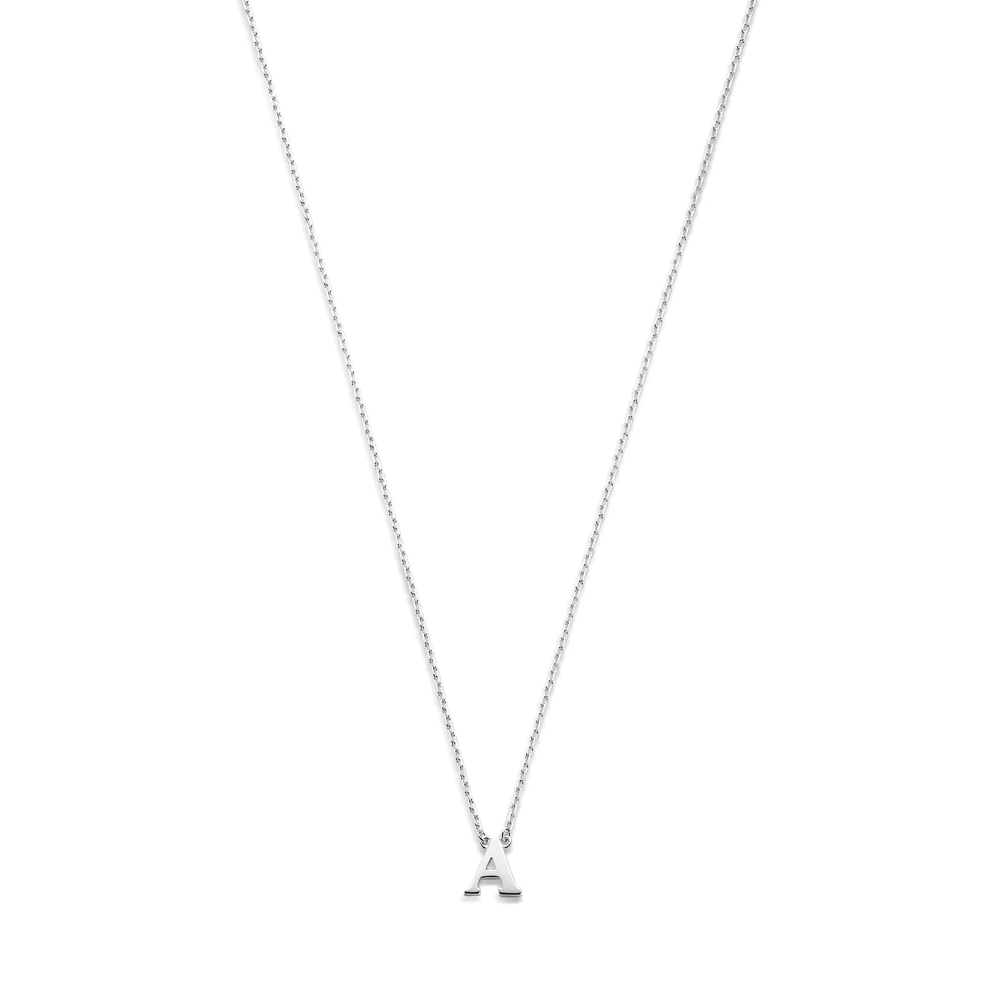 Saint Germain Chloé 14 karat white gold initial collier with letter