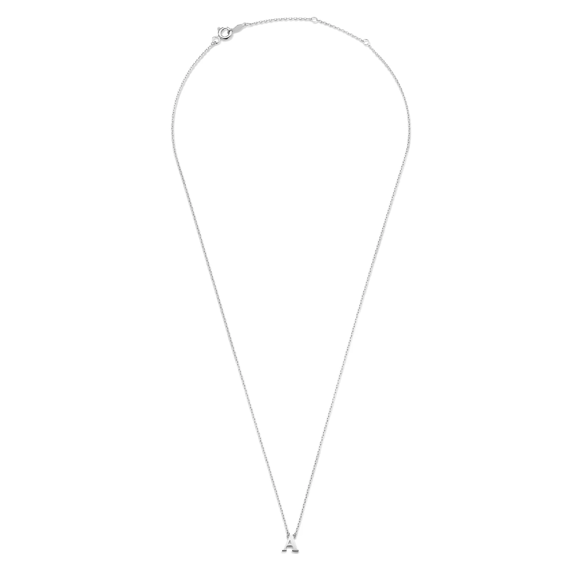 Saint Germain Chloé 14 karat white gold initial collier with letter