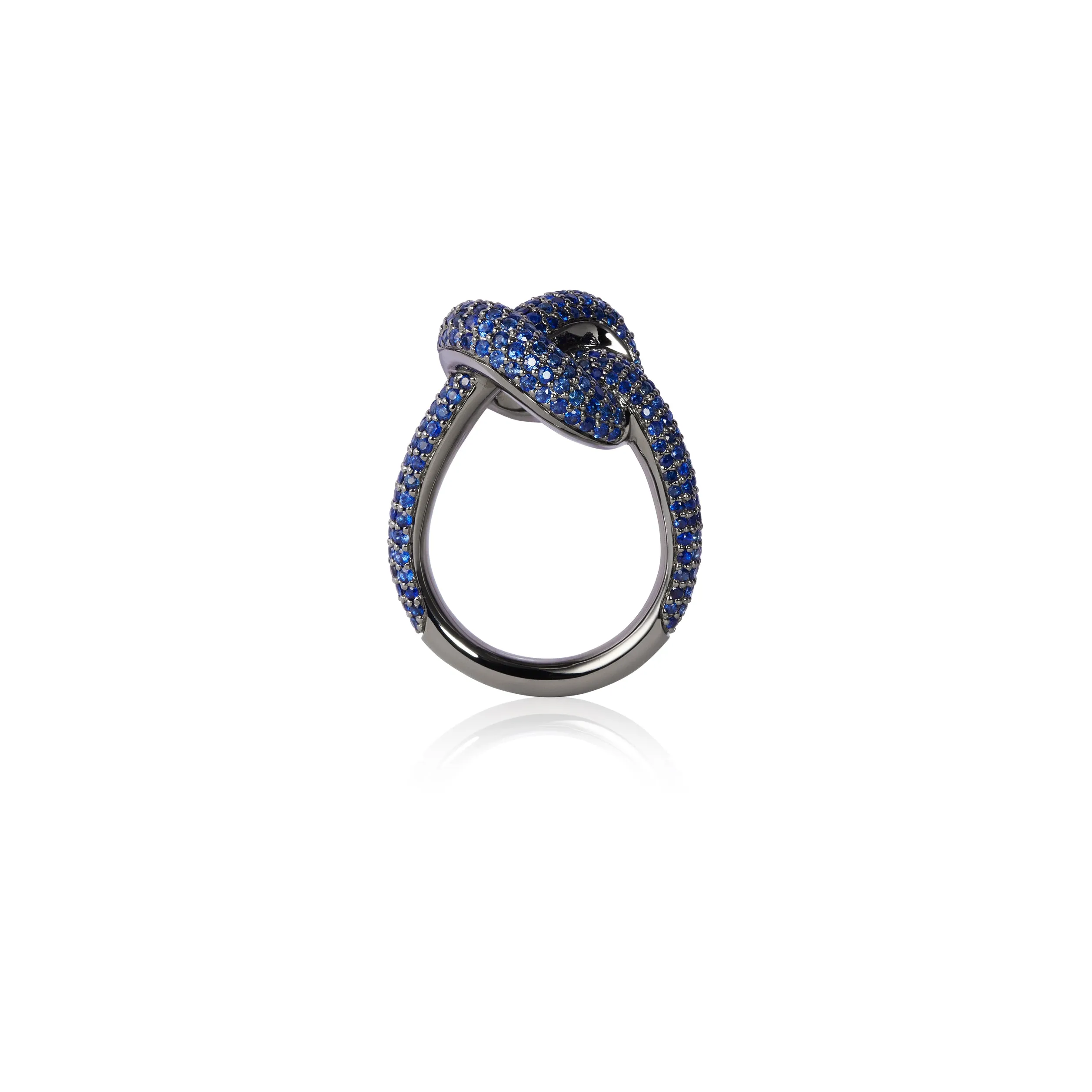 Sapphire Knot Ring Medium