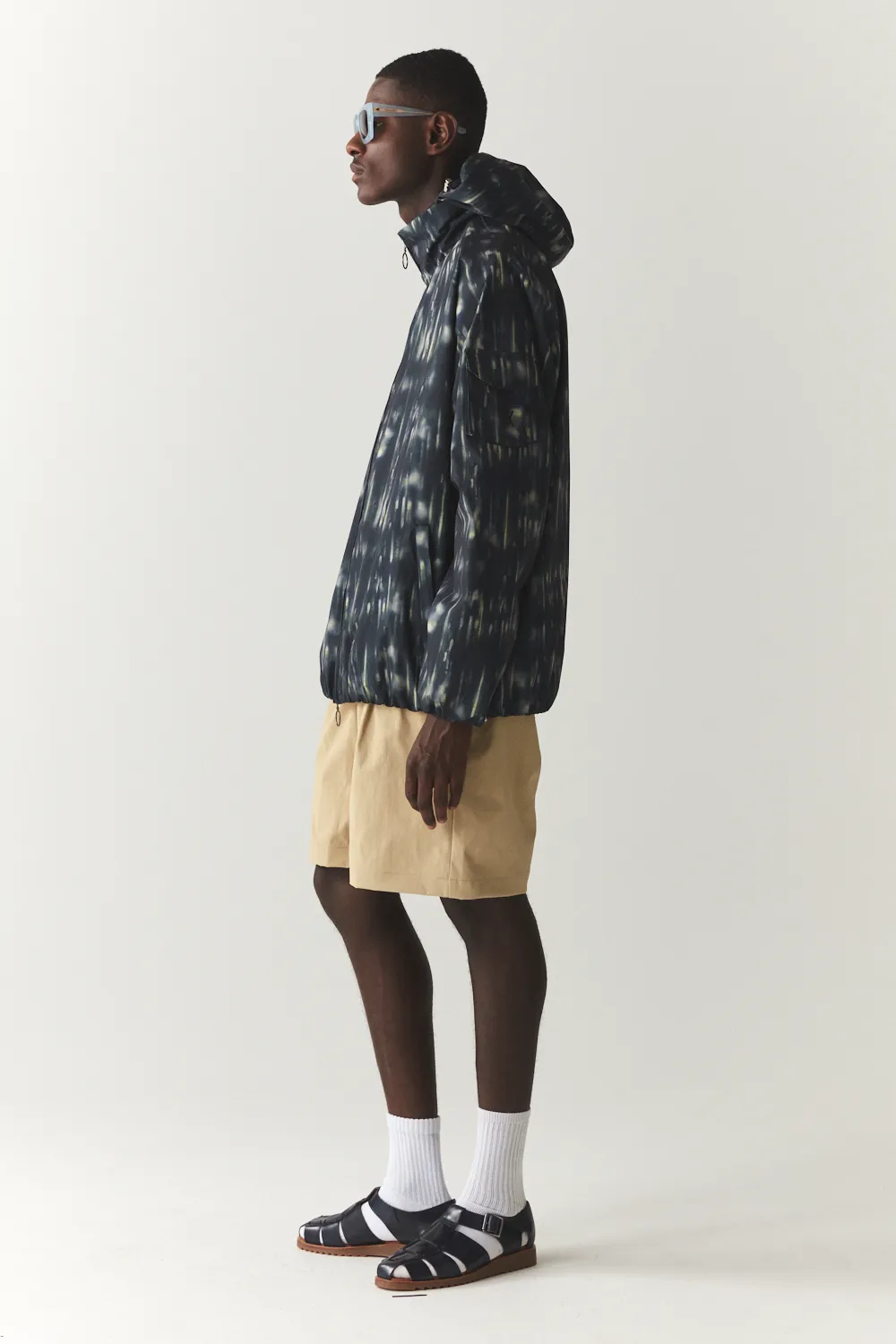 SHORT TRACKER PRINTED SS'24 NAVY