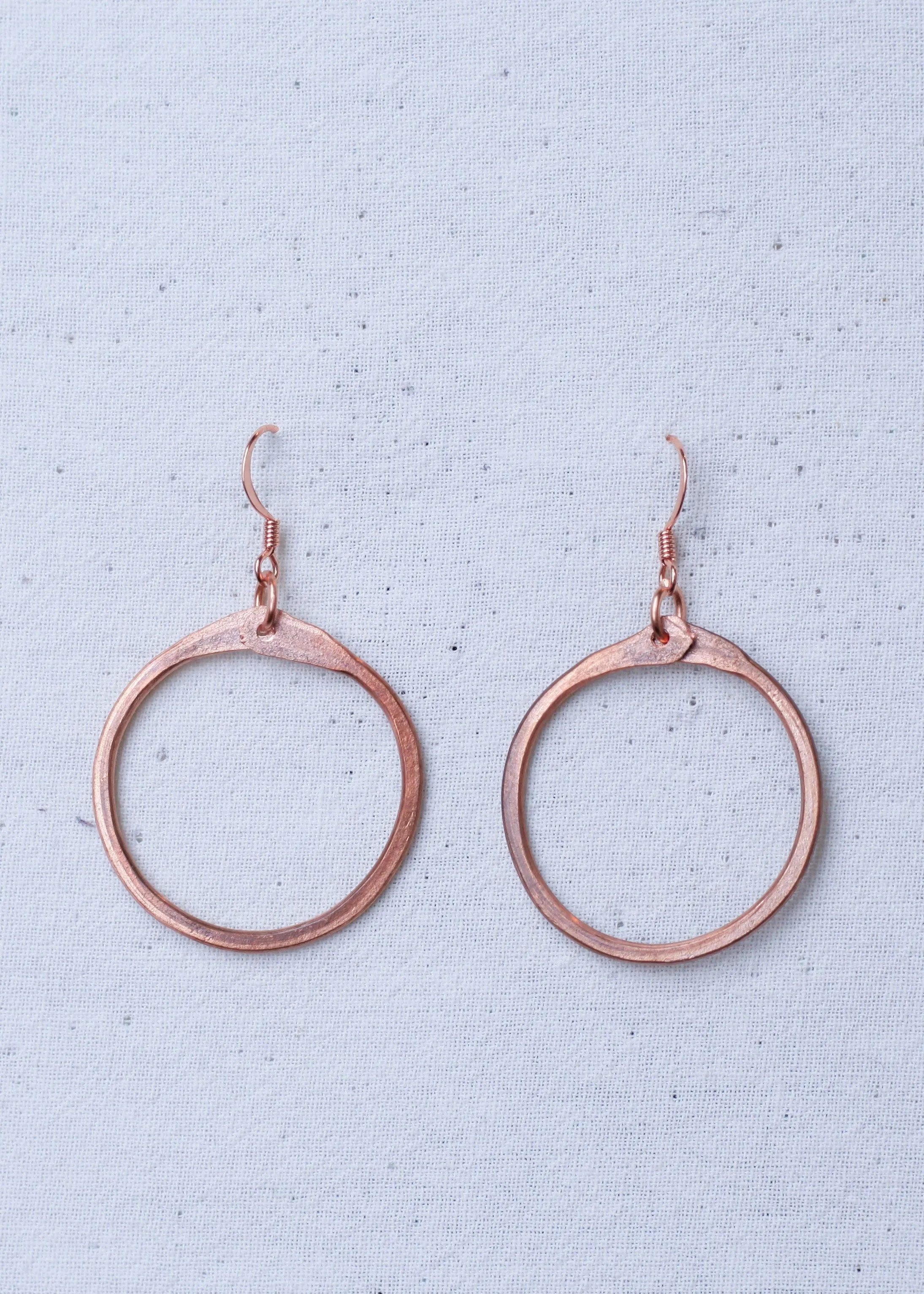 Small Copper Hoop Earrings