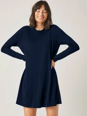 Solid Longsleeve Mini Dress