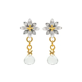 Spikey Flower Drop Earrings