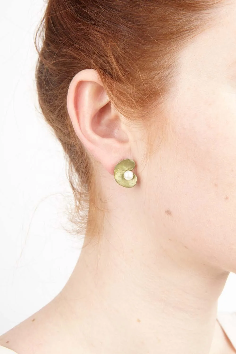 Spiral Geranium Earrings