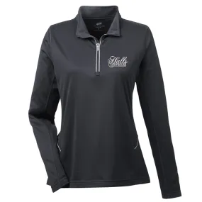 ULTRACLUB WOMEN'S COOL & DRY SPORT QUARTER-ZIP PULLOVER WITH LOGO