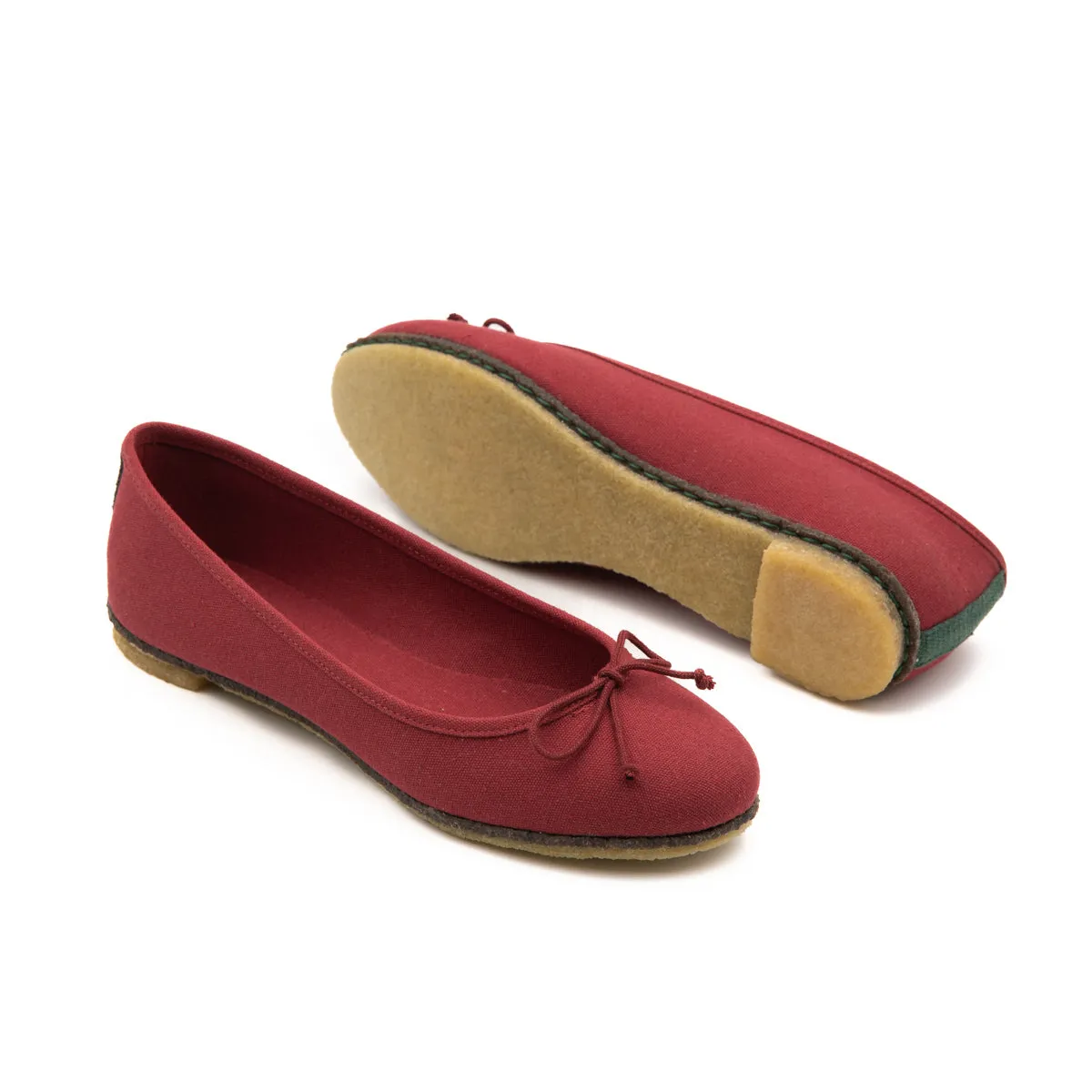 Vegan ballerina bordeaux ING012