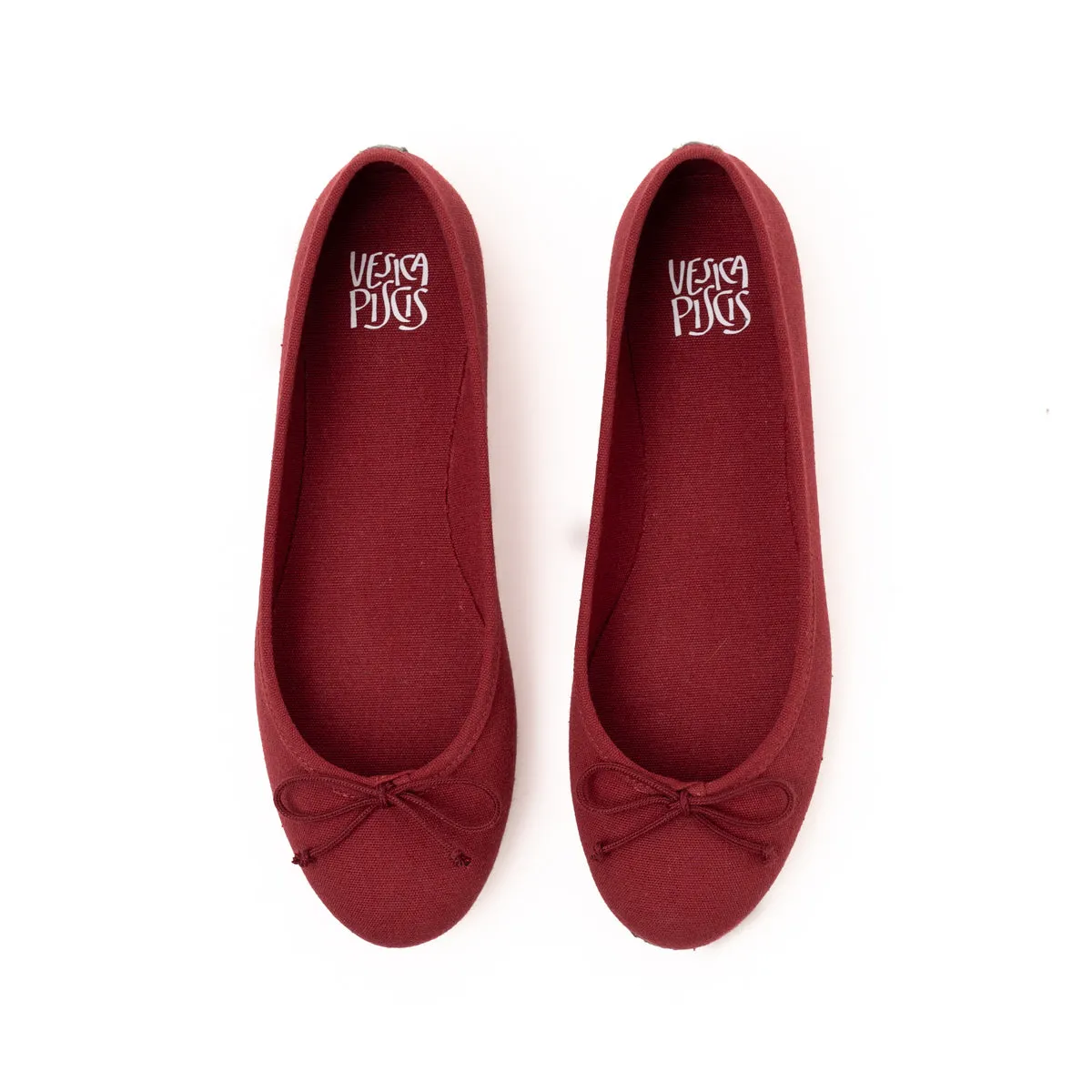 Vegan ballerina bordeaux ING012