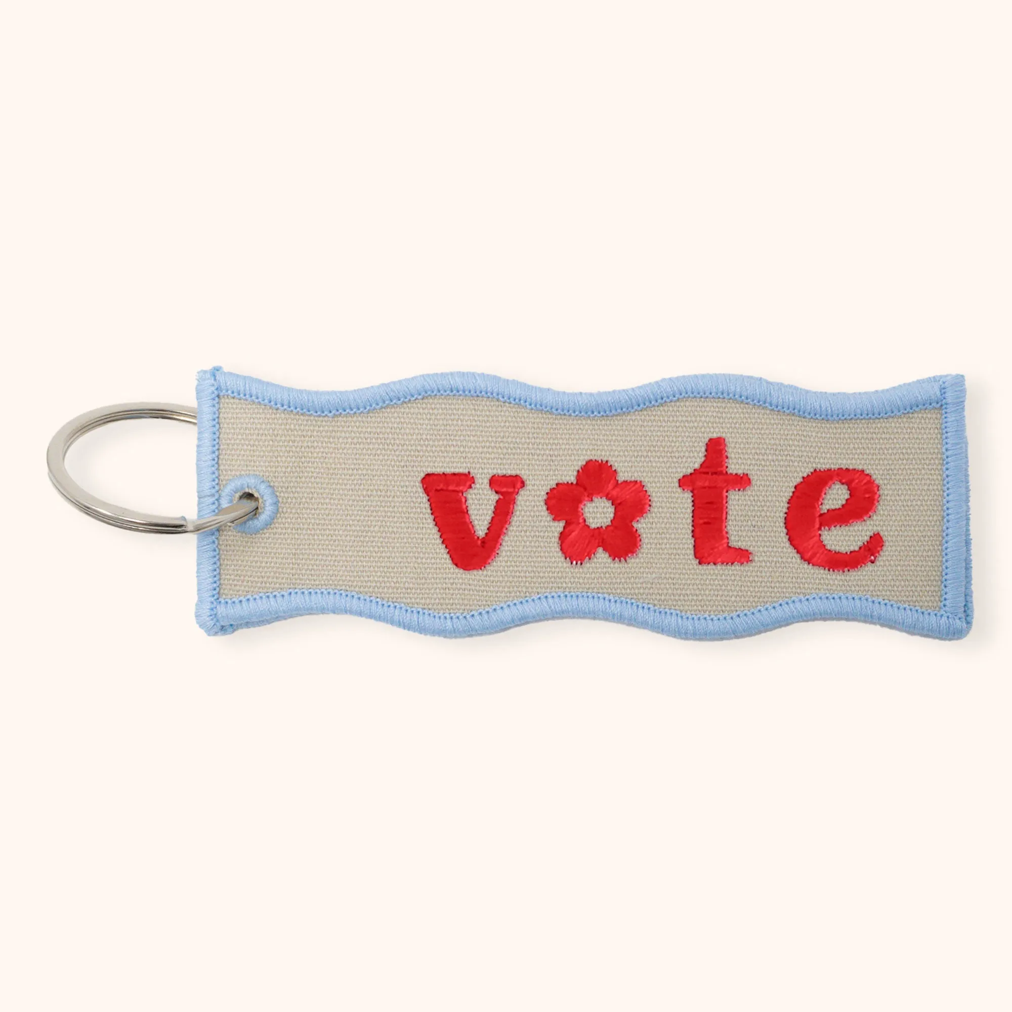 Vote Wavy Keychain