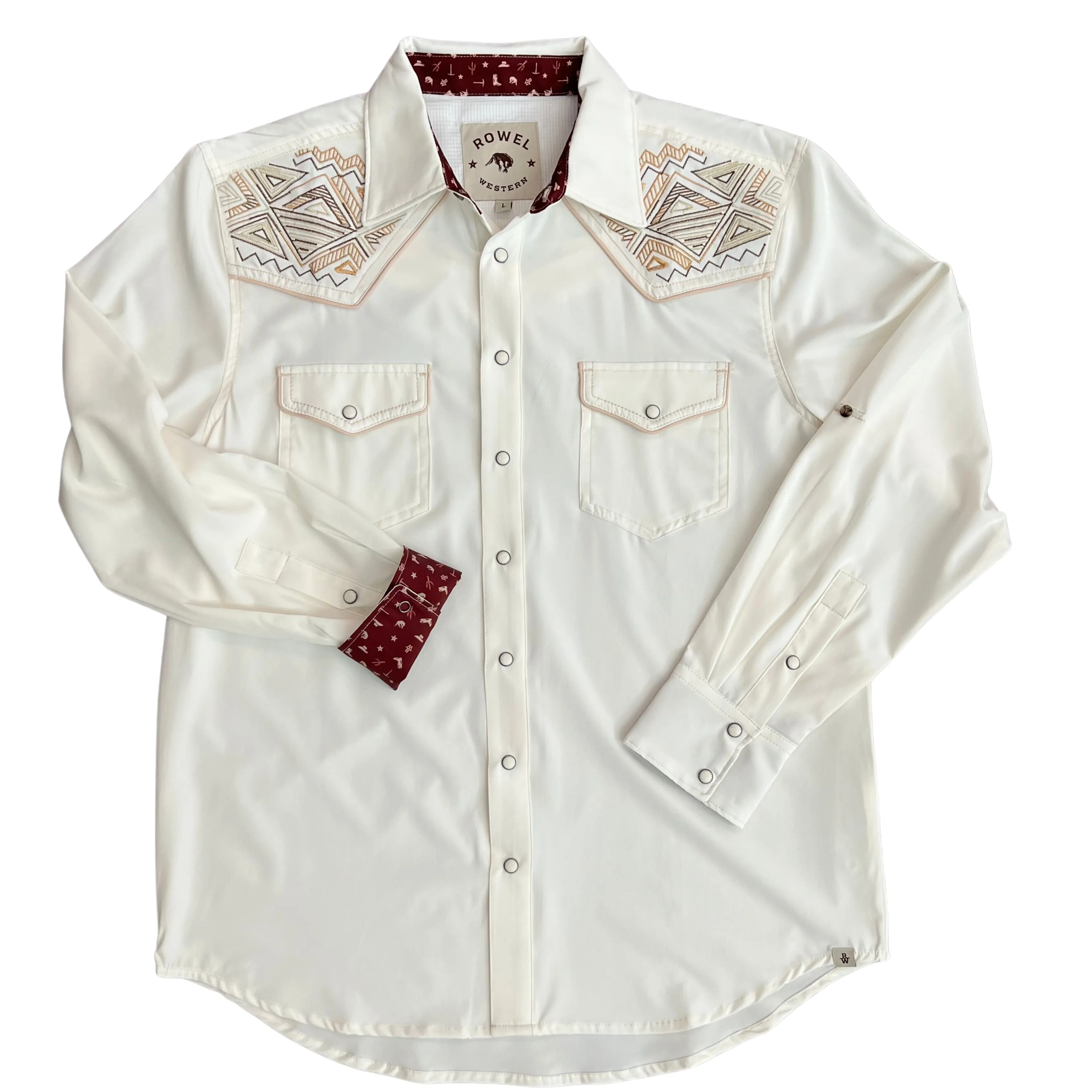 White Alyssum Embroidered Long Sleeve Performance Western Shirt