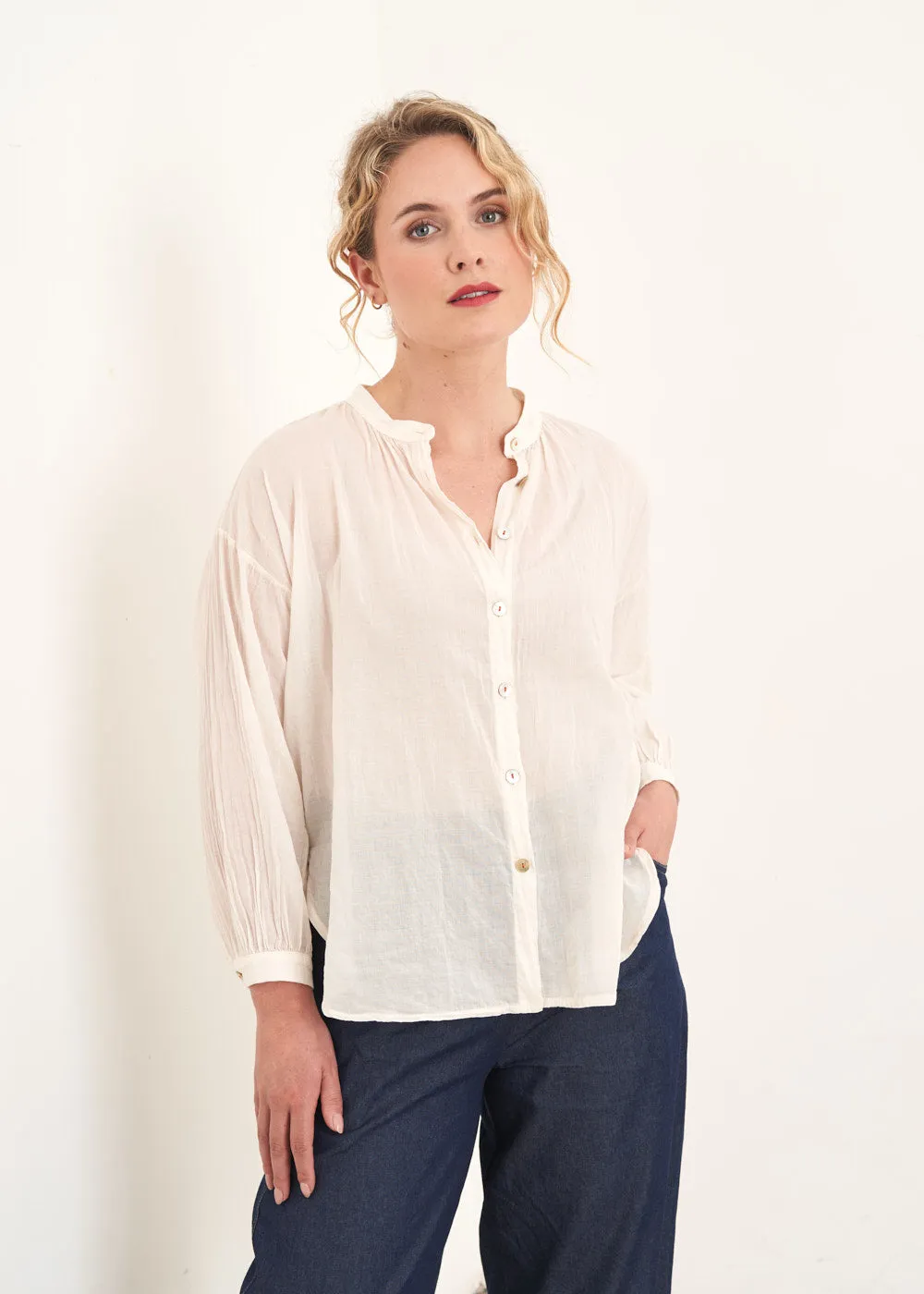 YVETTE RELAXED SHIRT - OATMEAL